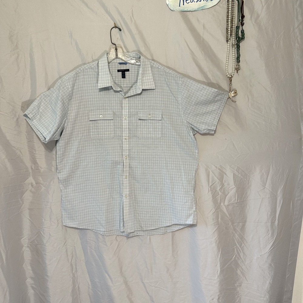 Van Hudson button up short sleeve men’s shirt XXL